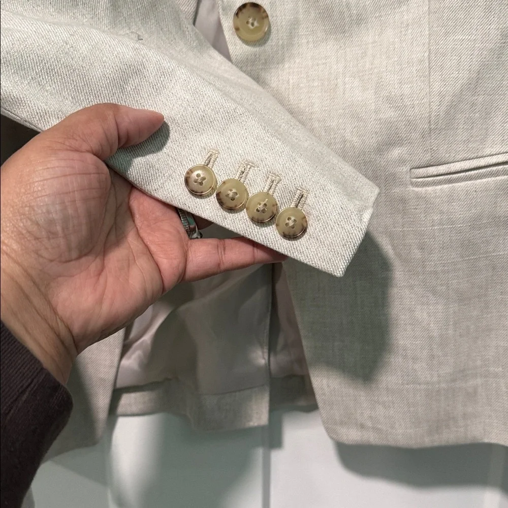 NWT J. Crew Light Tan Alexandra Blazer in Stretch Linen Blend, size 20 - Picture 11 of 11